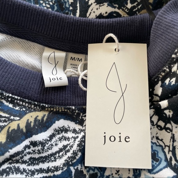 Joie Caleigh Paisley Floral Cropped Sweatshirt Size Medium - Picture 5 of 12